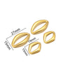 Jewelry Accessories Metal Oval Pendant Electroplating Ring Earrings Bracelet Necklace Accessories