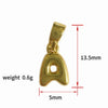 Jewelry Accessories Mini Necklace Pendant English Letter Bubble Stainless Steel Electroplated