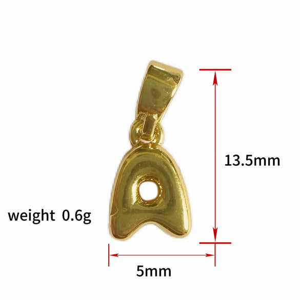 Jewelry Accessories Mini Necklace Pendant English Letter Bubble Stainless Steel Electroplated