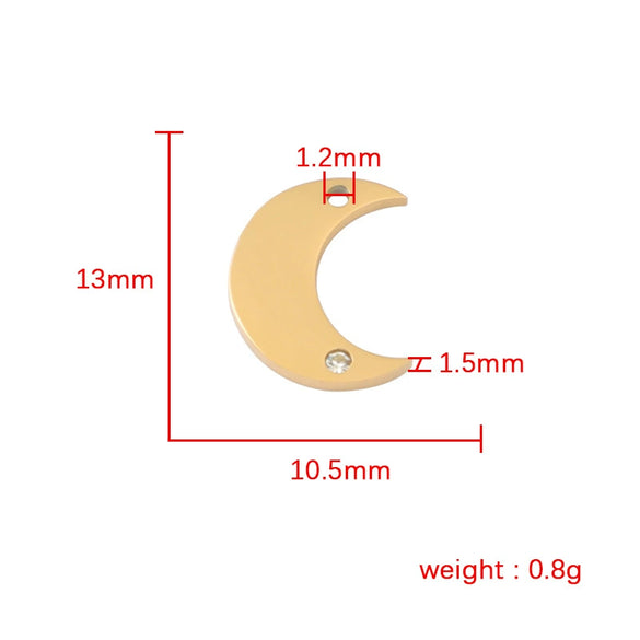 Jewelry Accessories Mirror Titanium Steel And Stainless Steel With Diamond Moon Fine Polishing Fashion Natural Bracelet Necklace Pendant