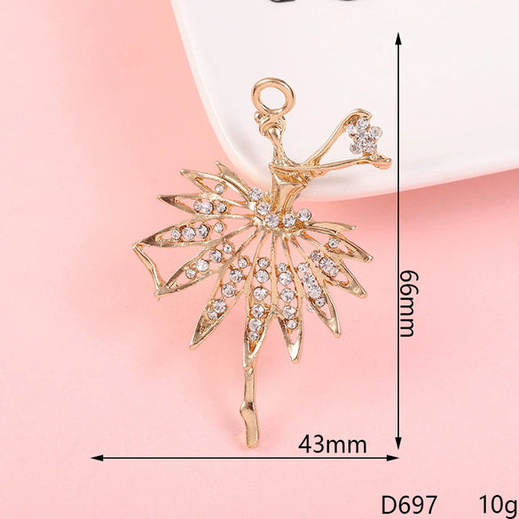 Jewelry Accessories Mobile Phone Shell With Angel Elf Pattern Alloy Handmade Electroplating