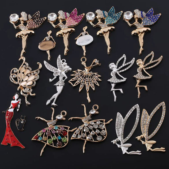 Jewelry Accessories Mobile Phone Shell With Angel Elf Pattern Alloy Handmade Electroplating