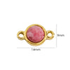 Jewelry Accessories Natural Stone Inlaid Double Hanging Titanium Steel Round Electroplated Vacuum In Furnace Fine Polishing