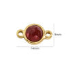 Jewelry Accessories Natural Stone Inlaid Double Hanging Titanium Steel Round Electroplated Vacuum In Furnace Fine Polishing