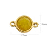 Jewelry Accessories Natural Stone Inlaid Double Hanging Titanium Steel Round Electroplated Vacuum In Furnace Fine Polishing
