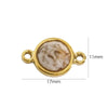 Jewelry Accessories Natural Stone Inlaid Double Hanging Titanium Steel Round Electroplated Vacuum In Furnace Fine Polishing