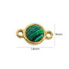 Jewelry Accessories Natural Stone Inlaid Double Hanging Titanium Steel Round Electroplated Vacuum In Furnace Fine Polishing