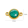 Jewelry Accessories Natural Stone Inlaid Double Hanging Titanium Steel Round Electroplated Vacuum In Furnace Fine Polishing