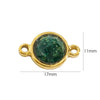 Jewelry Accessories Natural Stone Inlaid Double Hanging Titanium Steel Round Electroplated Vacuum In Furnace Fine Polishing