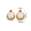 Jewelry Accessories Natural Stone Pendant Handmade With Stainless Steel And Electroplated 18K Gold In Oval Shape