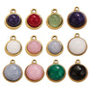 Jewelry Accessories Natural Stone Pendant Handmade With Stainless Steel And Electroplated 18K Gold In Oval Shape