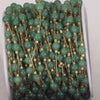 Jewelry Accessories Natural Stone Stainless Steel Chain With Vacuum Gold Plating Electroplating