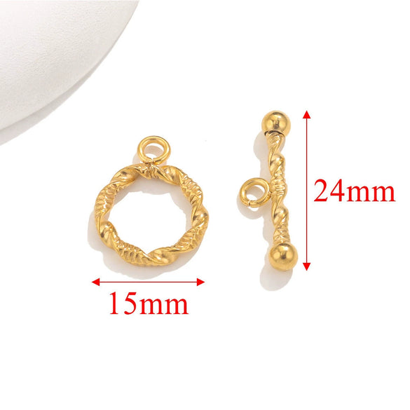 Jewelry Accessories Necklace And Bracelet Buckles Stainless Steel Electroplating Gold Finishing