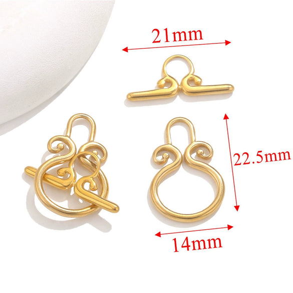 Jewelry Accessories Necklace And Bracelet Buckles Stainless Steel Electroplating Gold Finishing