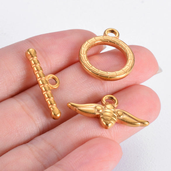 Jewelry Accessories Necklace Buckle Bracelet Buckle Stainless Steel Geometric Electroplated
