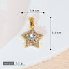 Jewelry Accessories Necklace Pendant Women's Diamond Fivepointed Star Electroplated Copper