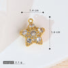 Jewelry Accessories Necklace Pendant Women's Diamond Fivepointed Star Electroplated Copper