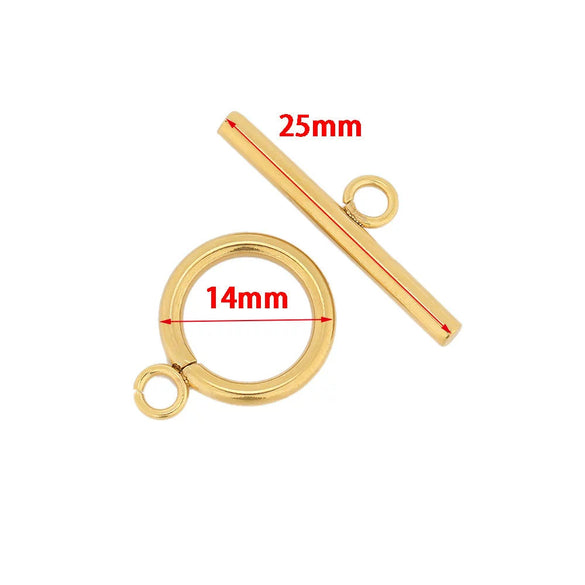 Jewelry Accessories O Buckle Stainless Steel Polished Flat Line Round Electroplated