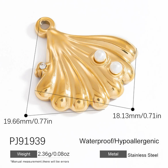 Jewelry Accessories Ocean Series Pendant Stainless Steel 18K Gold Non Fading Electroplated Minimalist