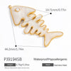Jewelry Accessories Ocean Series Pendant Stainless Steel 18K Gold Non Fading Electroplated Minimalist