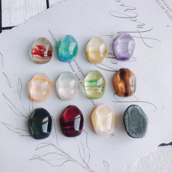 Jewelry Accessories Oil Painting Style Faceted Resin Earrings Hairpin Mobile Phone Case Material