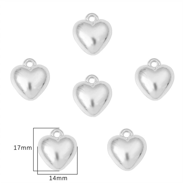 Jewelry Accessories Peach Heart Pendant Plastic Resin Electroplated Handmade Diy