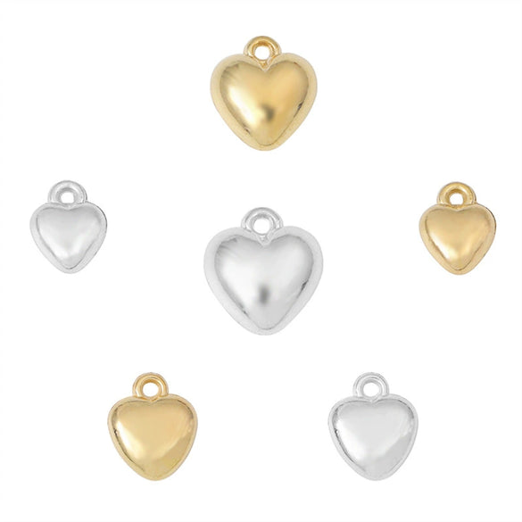 Jewelry Accessories Peach Heart Pendant Plastic Resin Electroplated Handmade Diy