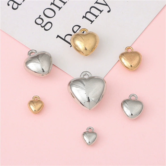 Jewelry Accessories Peach Heart Pendant Plastic Resin Electroplated Handmade Diy