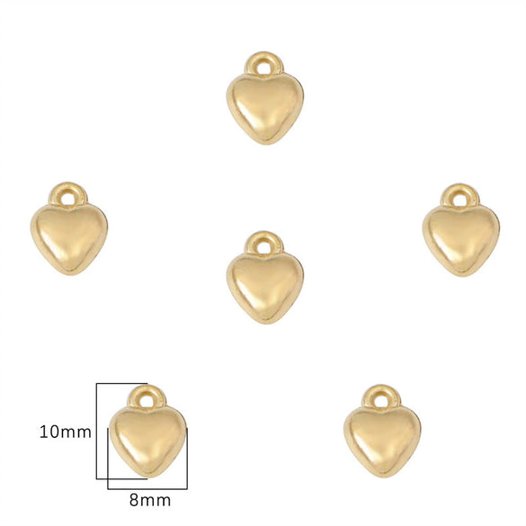 Jewelry Accessories Peach Heart Pendant Plastic Resin Electroplated Handmade Diy