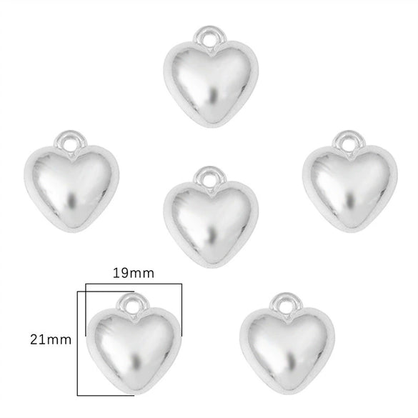 Jewelry Accessories Peach Heart Pendant Plastic Resin Electroplated Handmade Diy