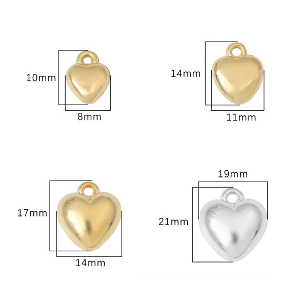Jewelry Accessories Peach Heart Pendant Plastic Resin Electroplated Handmade Diy