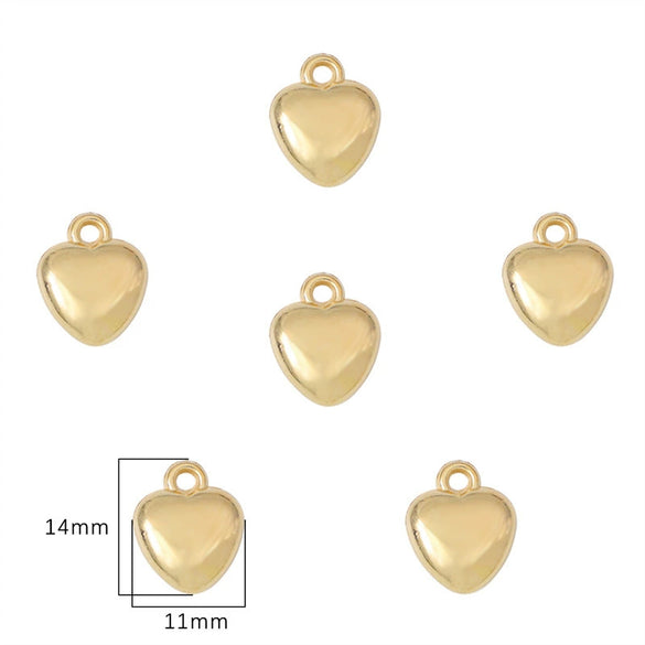Jewelry Accessories Peach Heart Pendant Plastic Resin Electroplated Handmade Diy