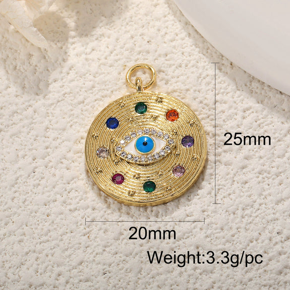 Jewelry Accessories Pendant Copper Inlay Devil's Eye Turkish Blue Eyes