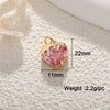 Jewelry Accessories Pendant Copper Real Gold Plated Sweet Style Love Butterfly Shell Crystal With Heart Shape And Insect Pattern Dripping Oil Design