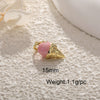 Jewelry Accessories Pendant Copper Real Gold Plated Sweet Style Love Butterfly Shell Crystal With Heart Shape And Insect Pattern Dripping Oil Design