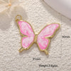 Jewelry Accessories Pendant Copper Real Gold Plated Sweet Style Love Butterfly Shell Crystal With Heart Shape And Insect Pattern Dripping Oil Design