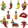Jewelry Accessories Pendant Keychain Zinc Alloy Cartoon Pepper Cactus Shape Dripping Oil Design