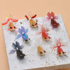 Jewelry Accessories Plastic Resin Dripping Oil Koi Carp Goldfish Pendant Stud Earrings Diy Handmade