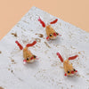 Jewelry Accessories Plastic Resin Dripping Oil Koi Carp Goldfish Pendant Stud Earrings Diy Handmade