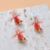 Jewelry Accessories Plastic Resin Dripping Oil Koi Carp Goldfish Pendant Stud Earrings Diy Handmade