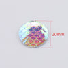 Jewelry Accessories Plastic Resin Geometric Fish Scale Flat Drill