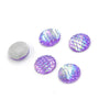 Jewelry Accessories Plastic Resin Geometric Round Fish Flake Patch Flat Bottom Drill