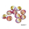 Jewelry Accessories Plastic Resin Round Fish Scale Patch