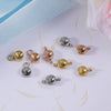 Jewelry Accessories Polished Round Base Stainless Steel Birth Stone Titanium Steel Electroplated