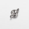 Jewelry Accessories Polished Round Base Stainless Steel Birth Stone Titanium Steel Electroplated