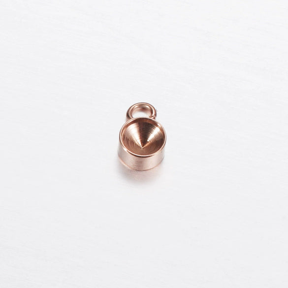 Jewelry Accessories Polished Round Base Stainless Steel Birth Stone Titanium Steel Electroplated
