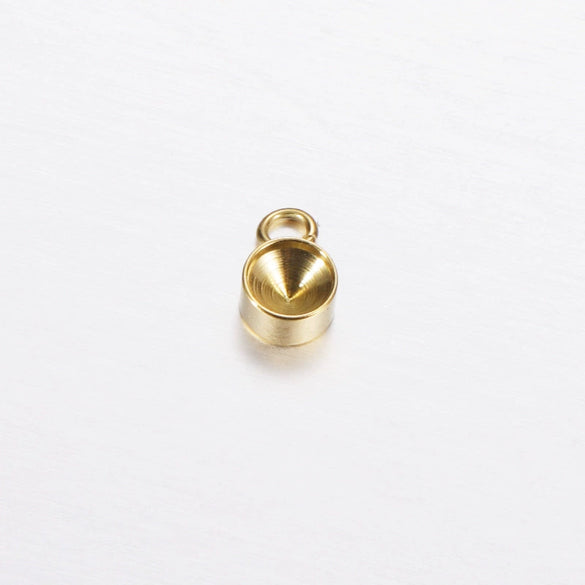 Jewelry Accessories Polished Round Base Stainless Steel Birth Stone Titanium Steel Electroplated