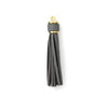 Jewelry Accessories Pu Leather Tassel Keychain Solid Color Electroplating