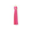 Jewelry Accessories Pu Leather Tassel Keychain Solid Color Electroplating