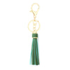 Jewelry Accessories Pu Leather Tassel Keychain Solid Color Electroplating